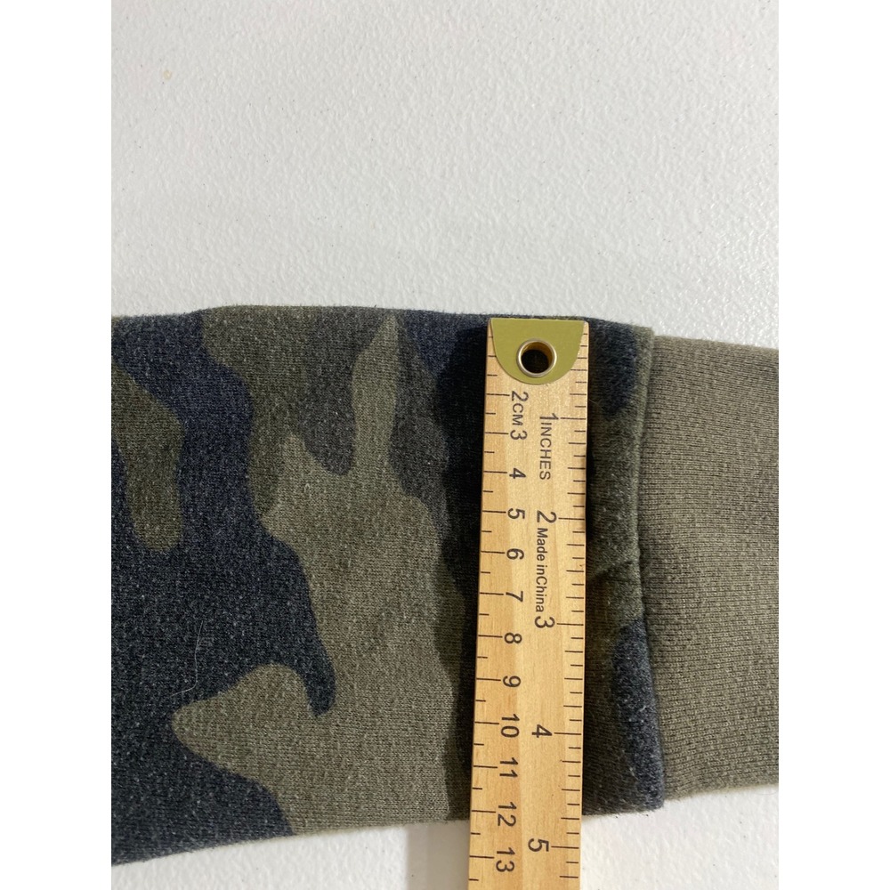 PINK Victoria's Secret Hoodie Women XL Green Camo Excellent Full Zip Logo - Picture 7 of 8